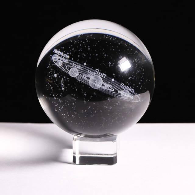 Crystal Globe Solar System Planet Lamp