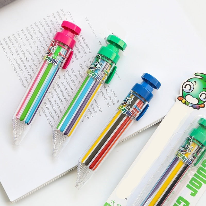 Retractable Kids Multi Coloring Pen