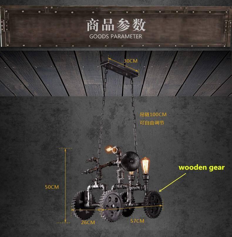 Iron Metal Motorbike Shape Modern Light Lamps