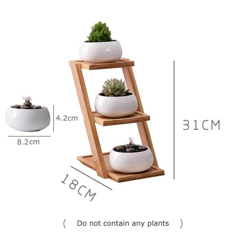 Modern Minimalist White Ceramic Flowerpot