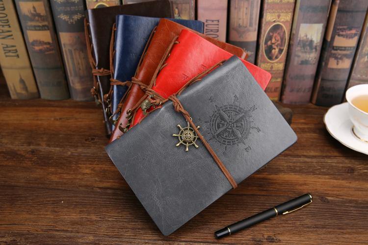 Retro PU Leather Pirate Spiral Notebook