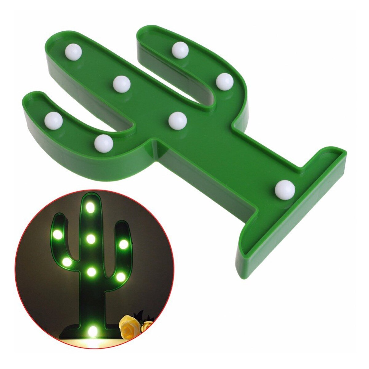 Cute Cactus Night LED Lights