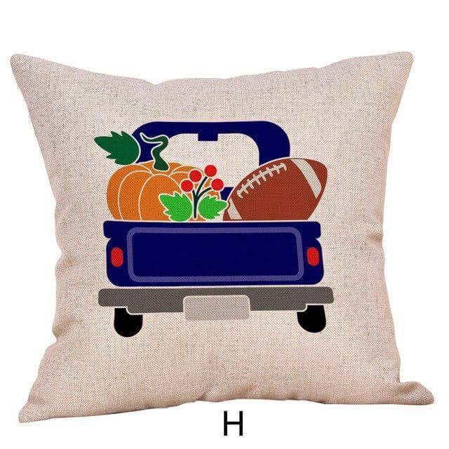 Pumpkin Truck Halloween Fall Pillow Cases