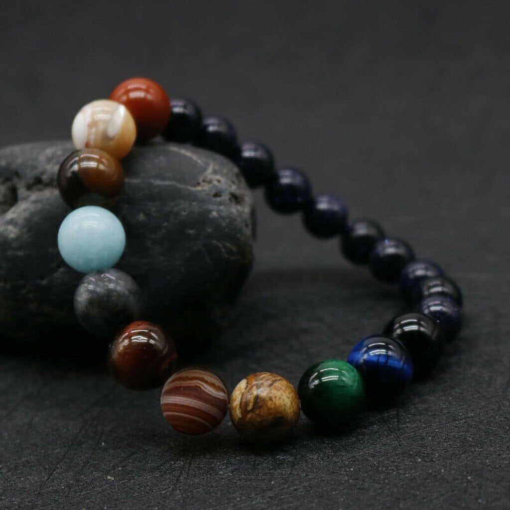 Solar System Natural Stone Charming Bracelet