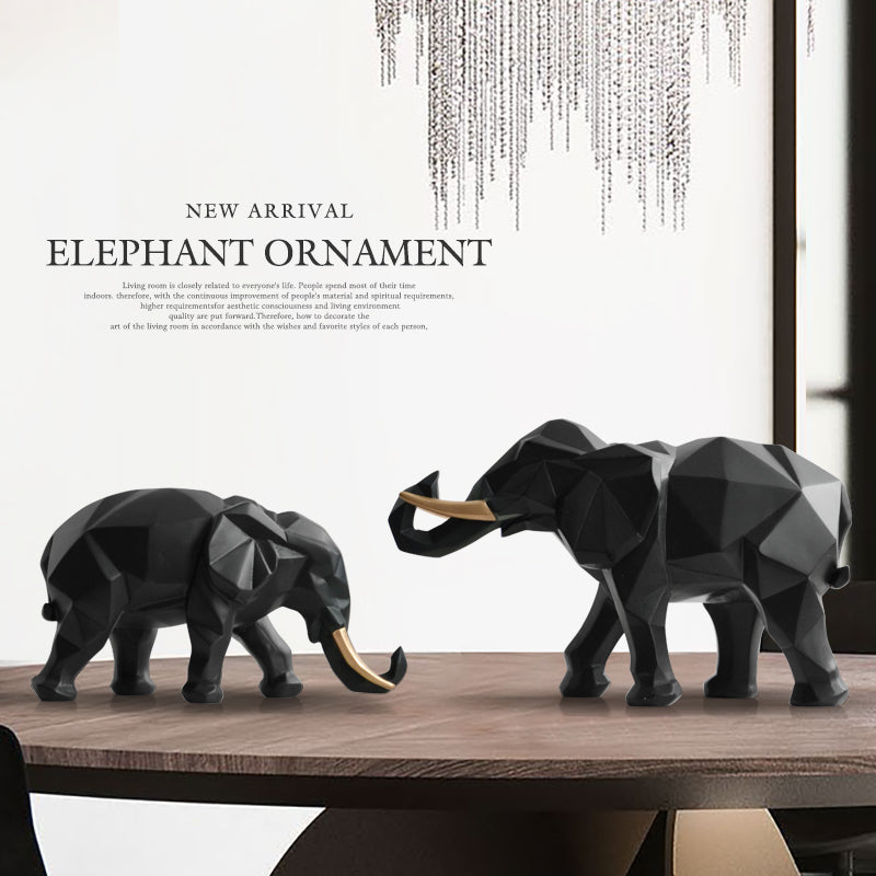 Elegant Resin Modern Elephant Statue