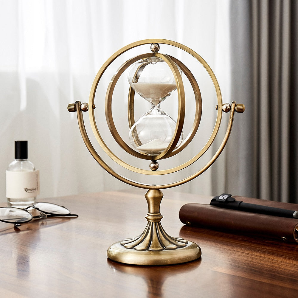 Time Charmer Metal Hourglass Decor