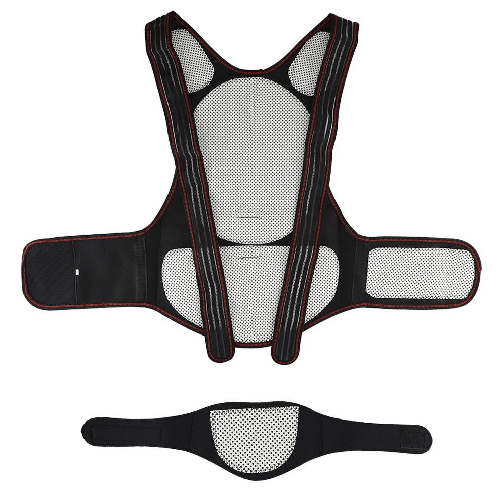 Self-Heating Magnetic Back Support Massager