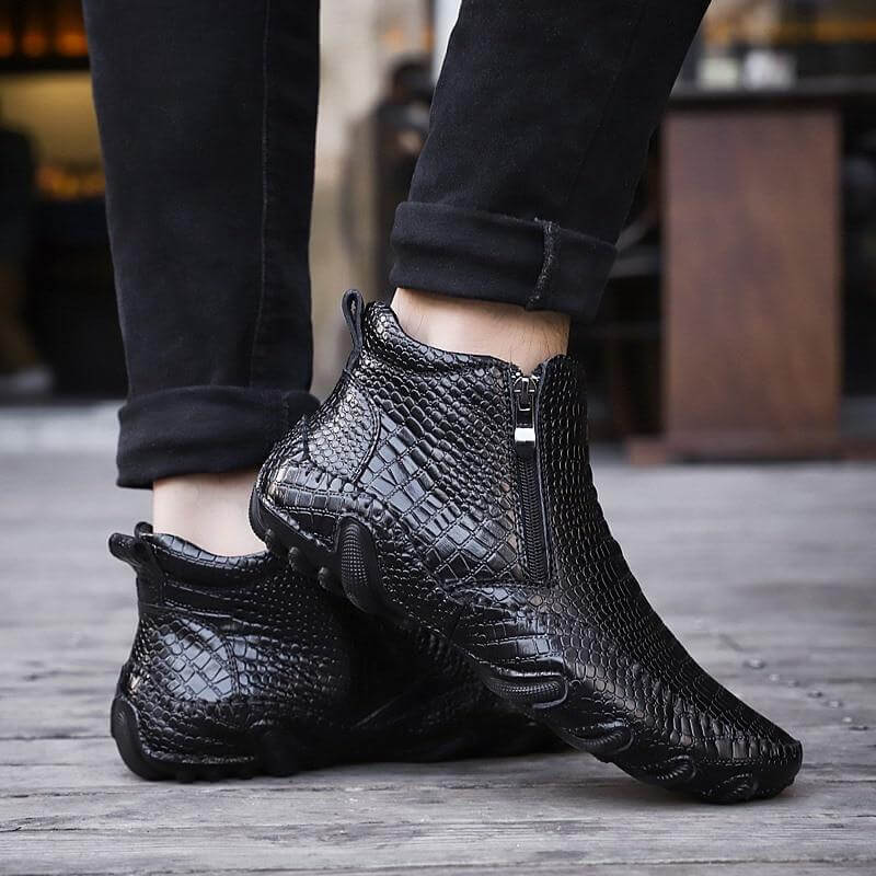 Leather Vintage Outdoor Fur Winter Ankle Boots