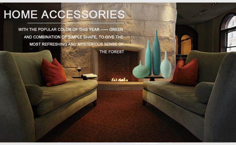 Interior Green Resin Flower Stone Vase for Home Decoration