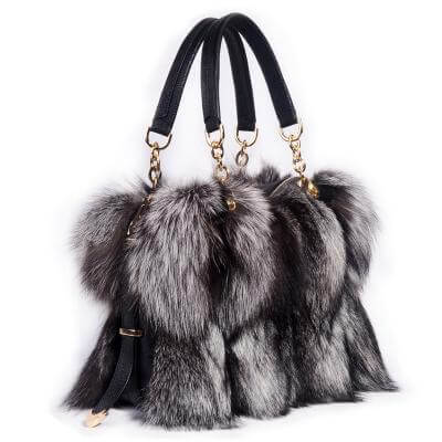 High-End Ladies Real Fur Bag Women Tote Bags