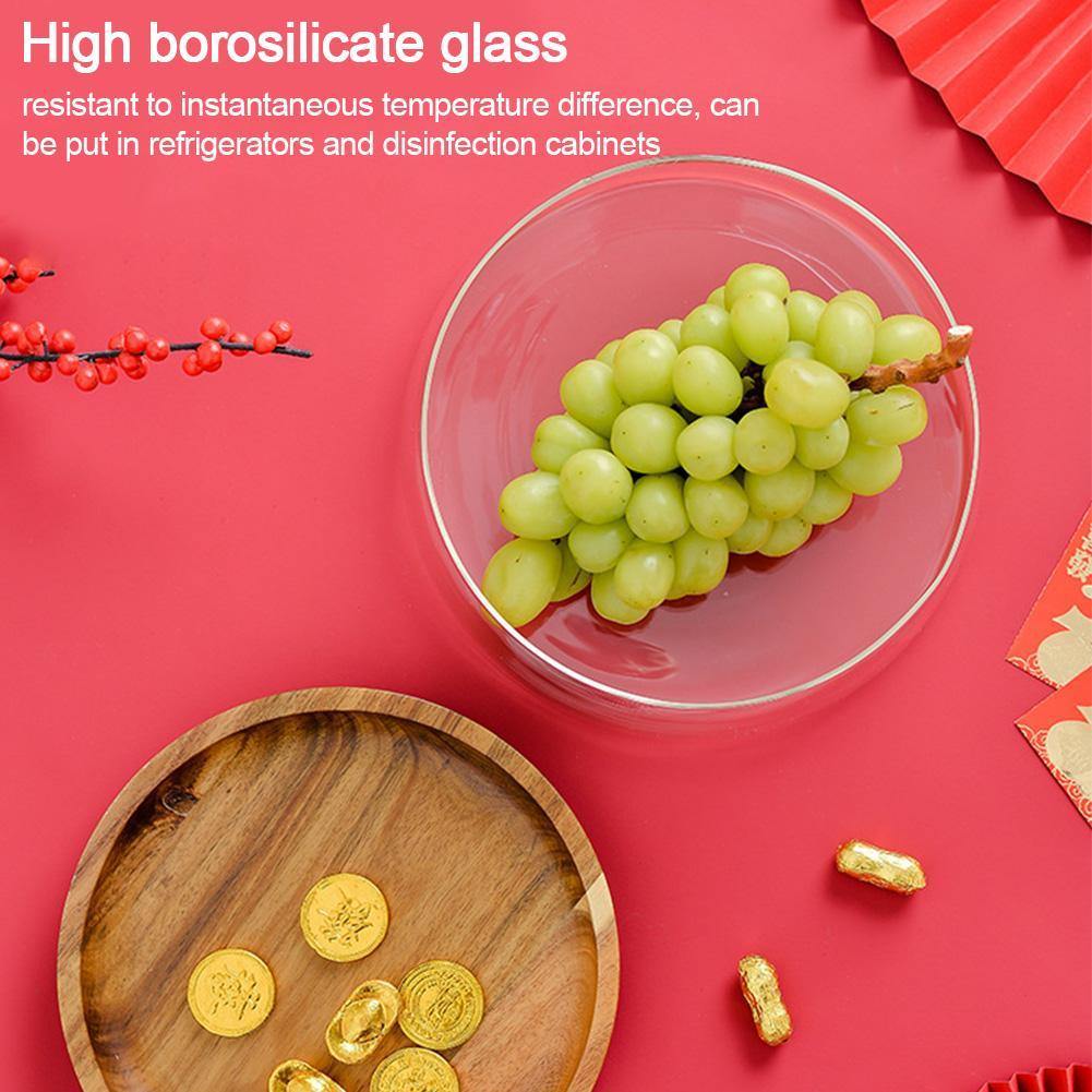 Elegant Glass Bowl Dried Food Storage Box