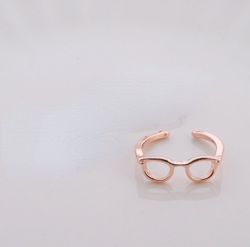 Minimalist Unique Mini Glasses Ring