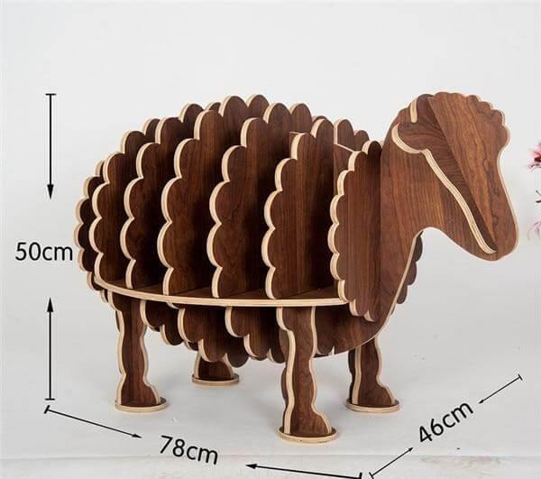 Creative Decorative Sheep Shaped BookCase