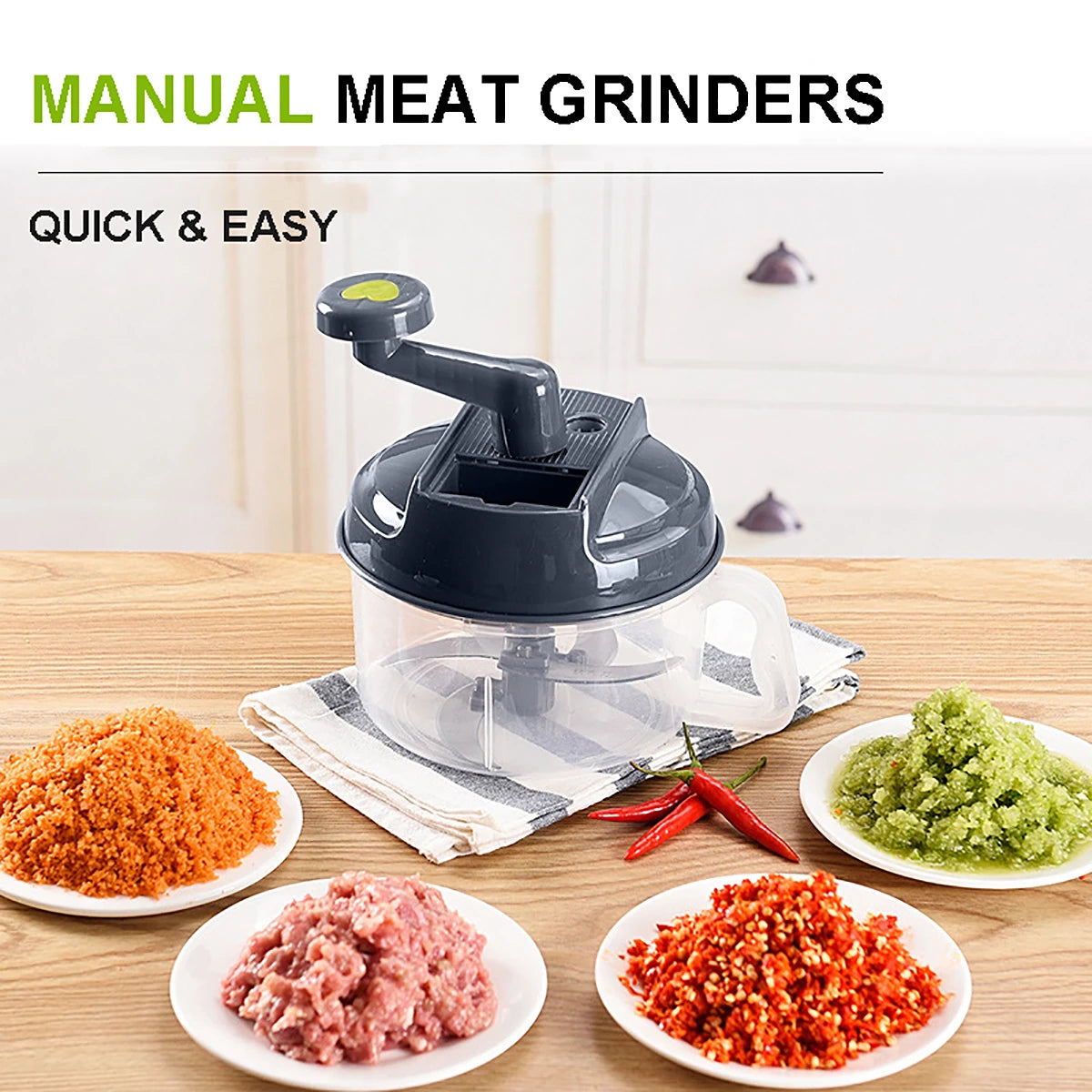 Manual Easy Simple Meat Vegetable Chopper Container