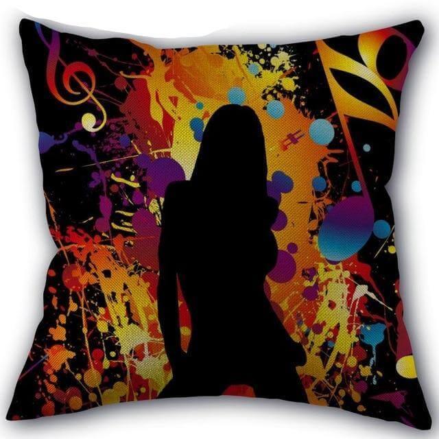 Decorative Comfy Musical Notes Pillow Case