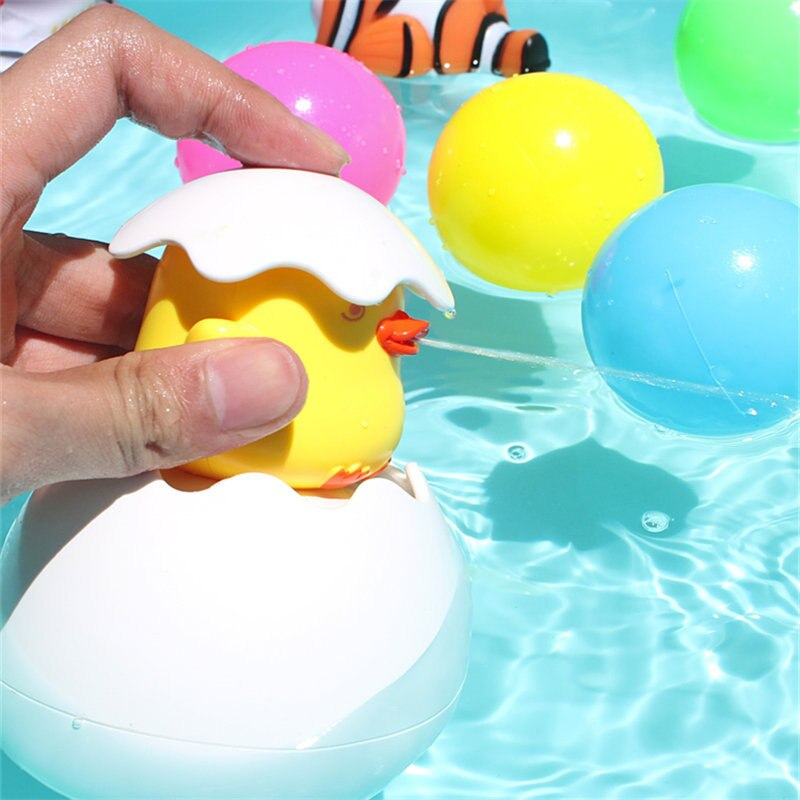 Water Sprinkler Egg Shape Baby Bath Toy