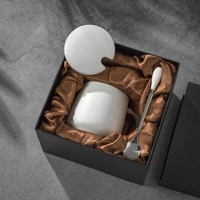 Elegant Marble Ceramic Coffee Mug Gift Set