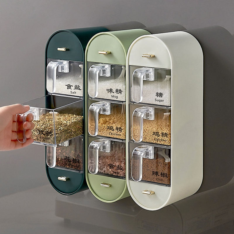 Kitchen Organizer Wall-Mounted Seasoning Station