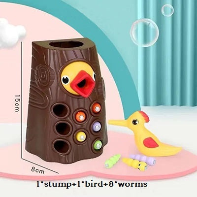 Magnetic Worm Catching Woodpecker Kids Toy