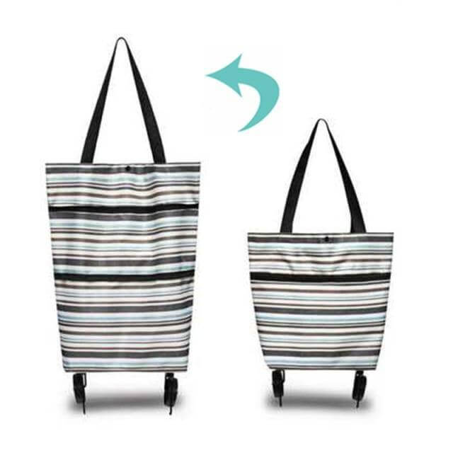 Folding Shopping Bag On Wheels