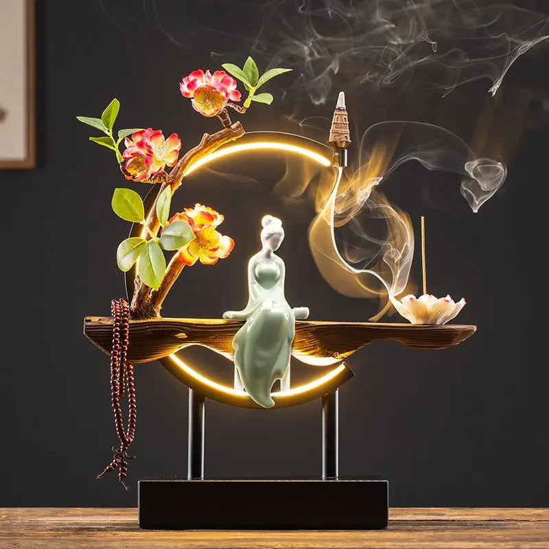 Zen Serenity Waterfall Backflow Incense Burner