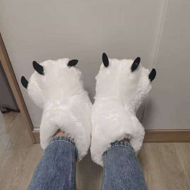 Bear Claw Winter Furry Slippers