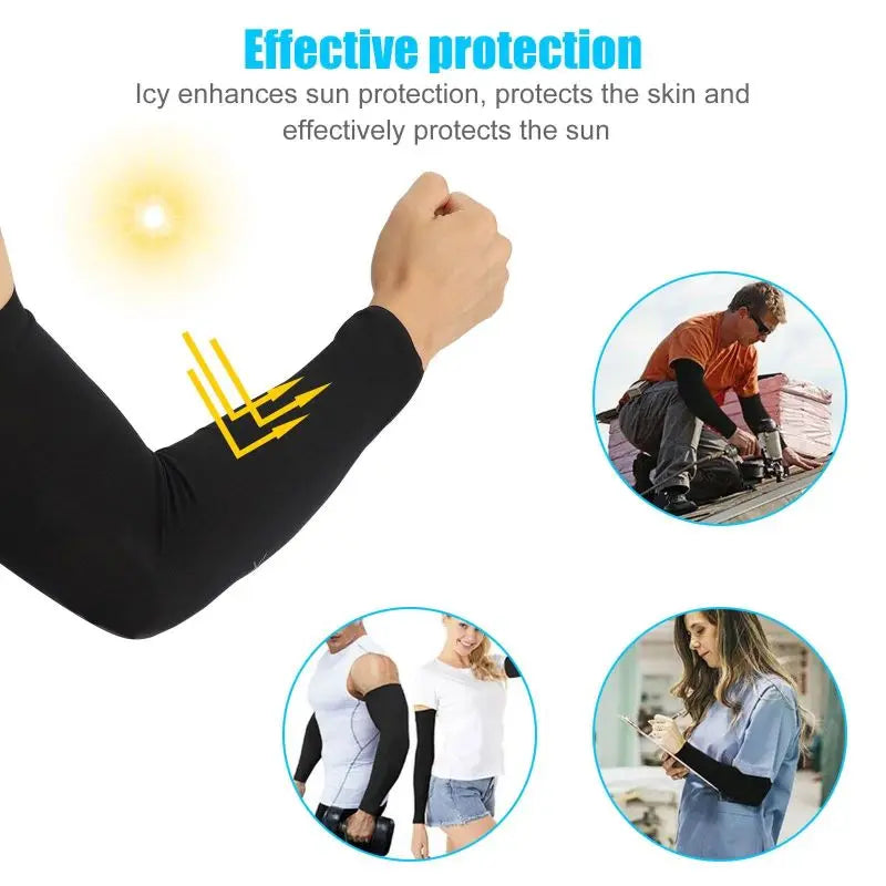 Sun Protection Ice Cooling Silk Arm Covers