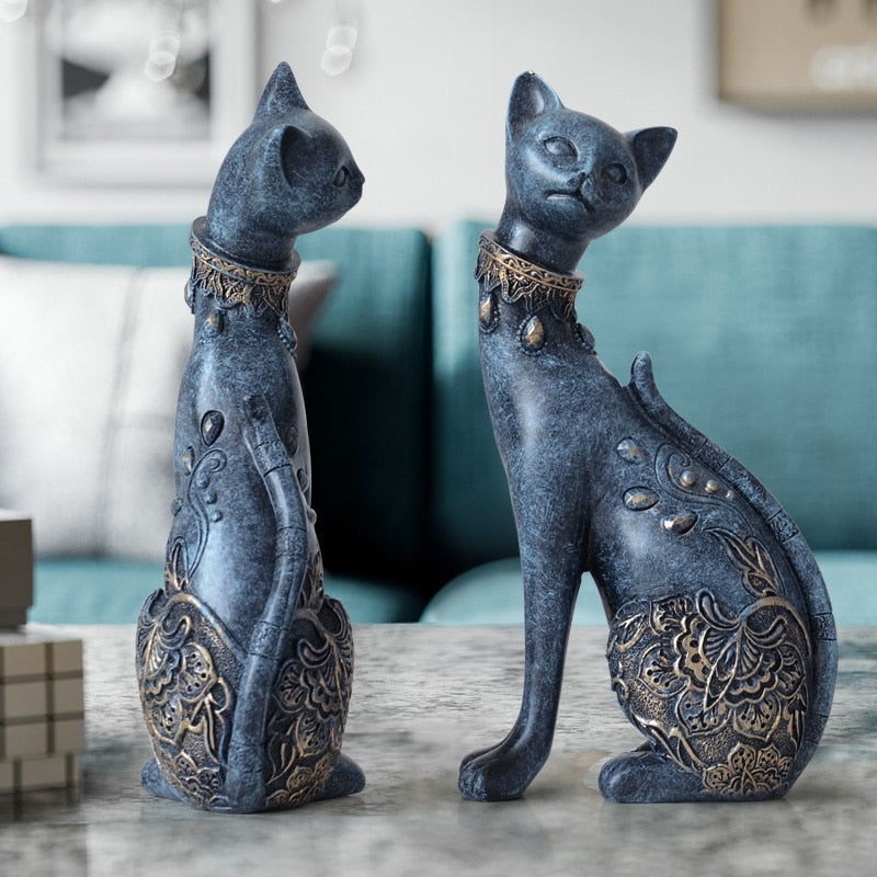 European Cute Resin Cat Figurines