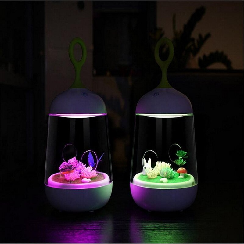 Novelty USB Charging LED Colorful Micro-landscape Plant Light