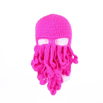 Octopus Tentacle Knitted Face Winter Mask