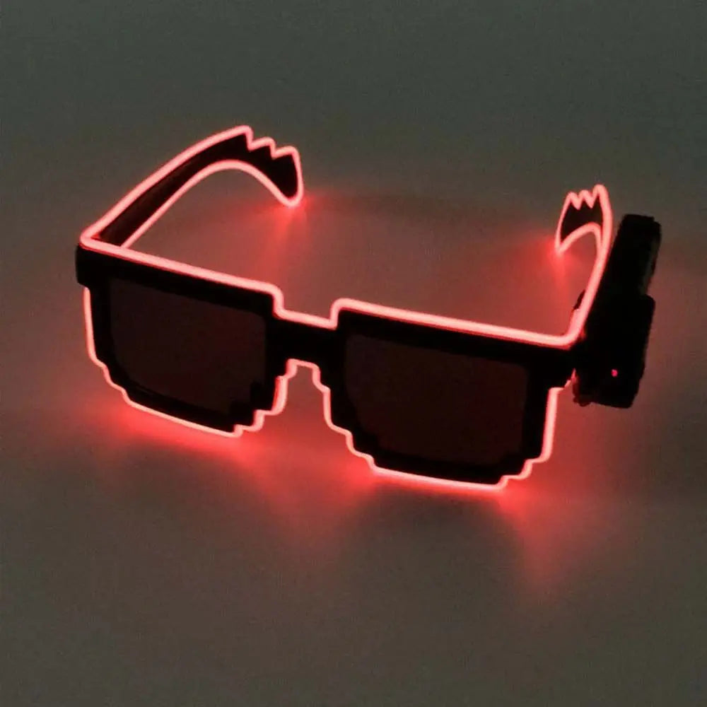 Flashing Luminous 8-Bit Stylish Party Glasses