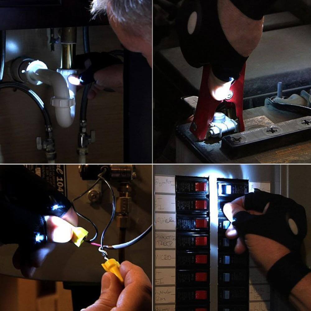 Fingerless Glove LED Flashlight