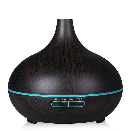 Wood Air Humidifier Essential Oil Diffuser Aroma Lamp