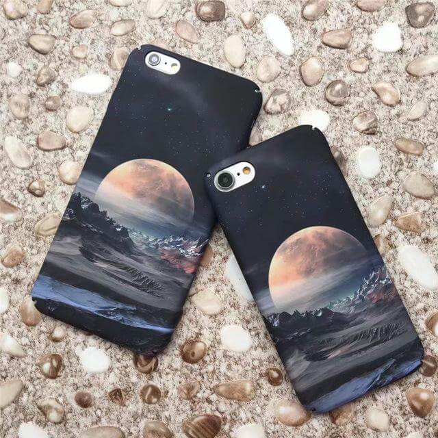 Luminous Stars Moon Slim Hard Phone Cases For Iphone Models