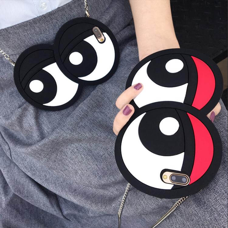 3D Big Eyes Soft Silicone Iphone Cases