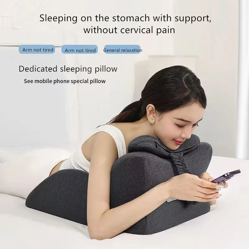 Adjustable Lie-On-The-Bed Multitask Pillow