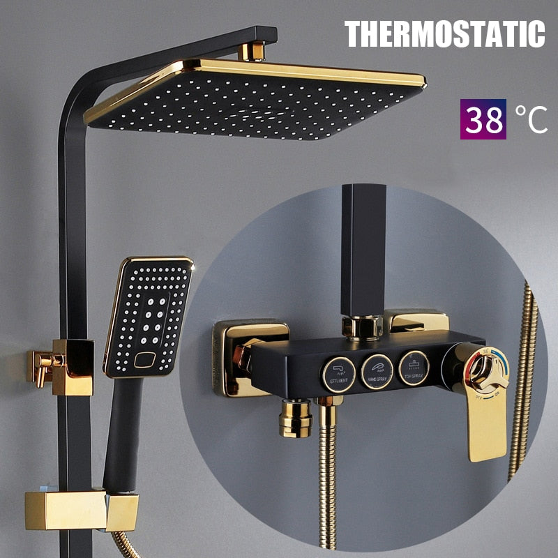 Elegant Digital Wall Mounted Smart Thermostatic Bath Faucet