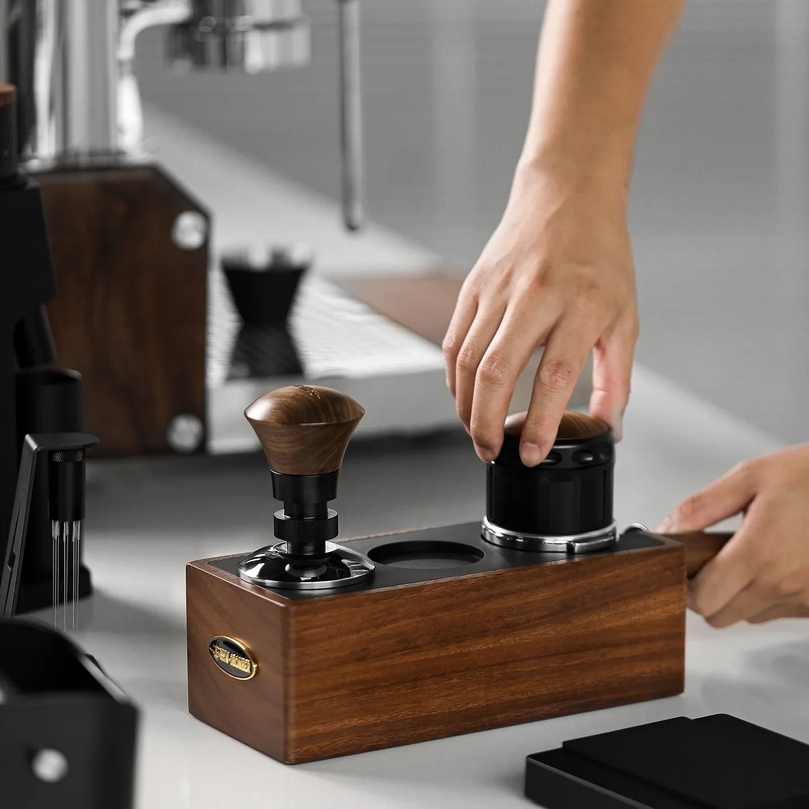 Barista Favorite Vintage Storage Box Tamper Station