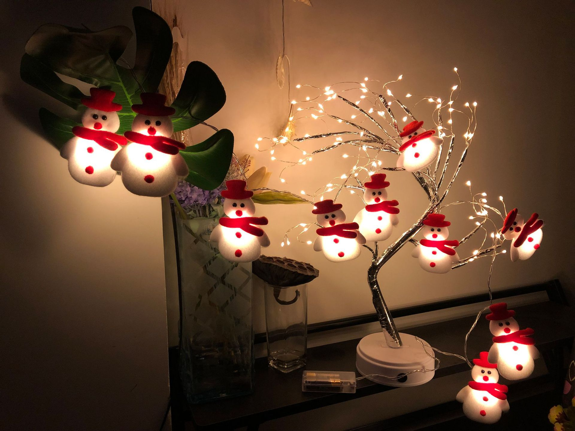 Christmas Snowman Tree LED String Lights