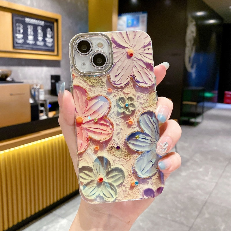 Flower Glow Soft Shockproof iPhone Case