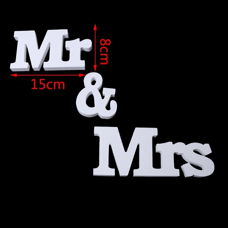 Mr & Mrs Wooden Letters for Wedding Decoration