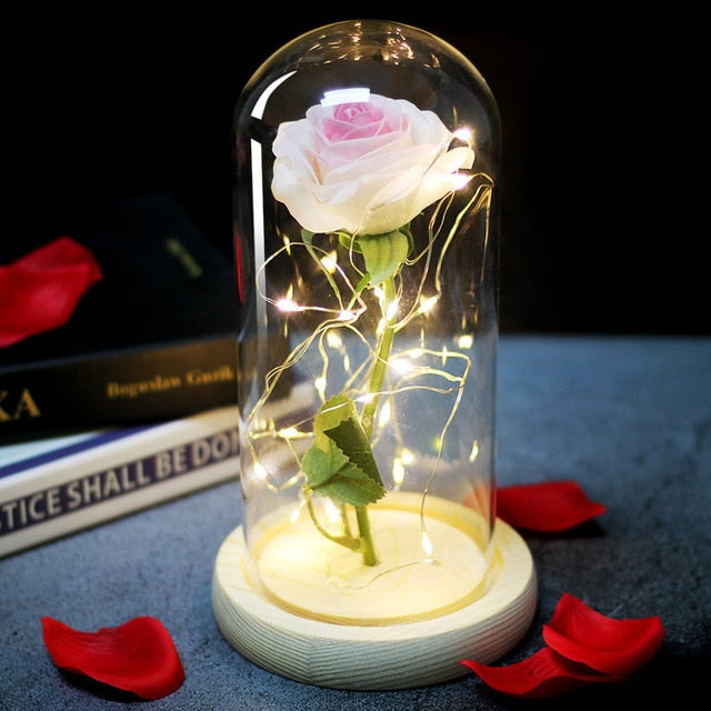 Eternal Artificial Rose Glass Dome