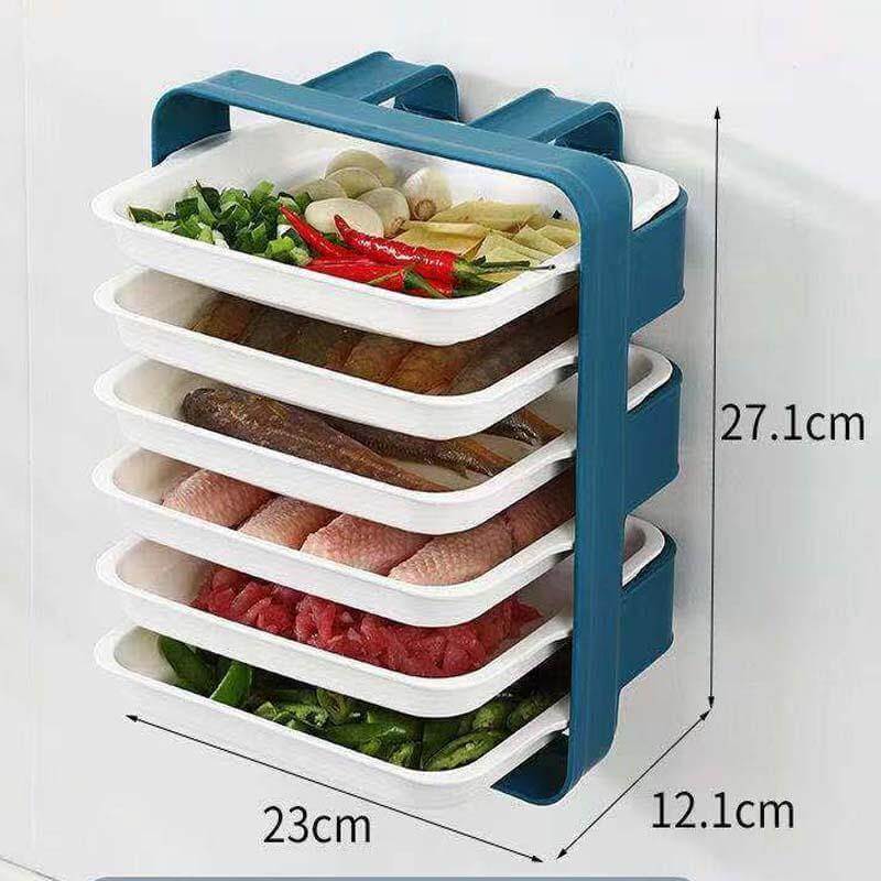 Wall-Mounted Multi Layer Kitchen Food Cooking Organizer