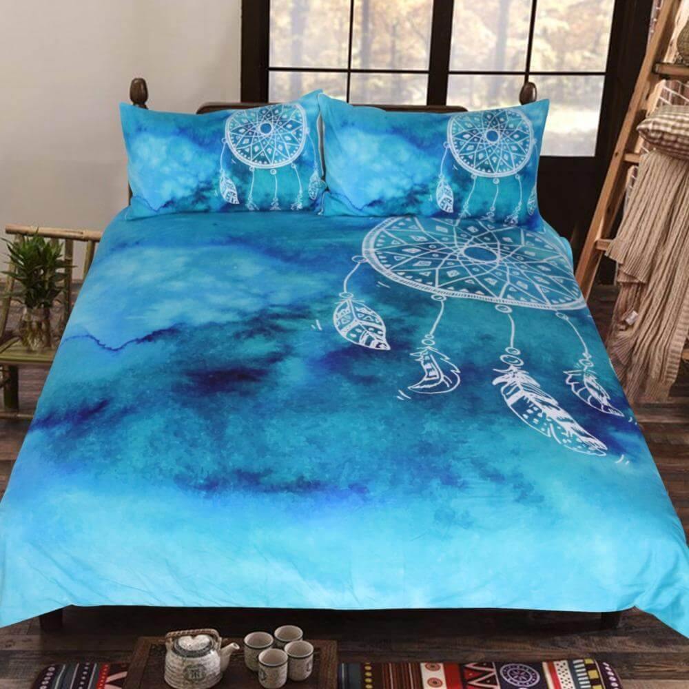 3pcs Luxury Waterdrop Dreamcatcher Comfortable Duvet Cover Bedding Set