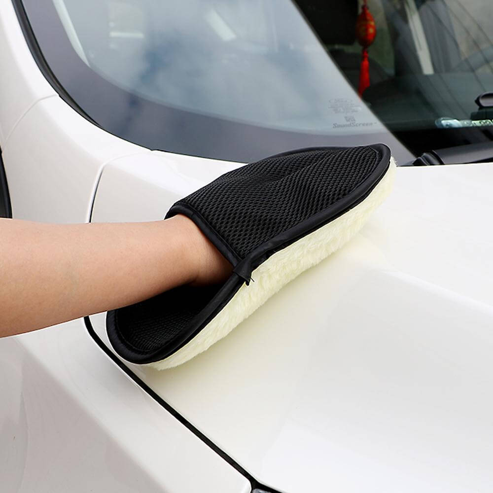 Soft Wool Car  Microfiber Cleaning Gloves