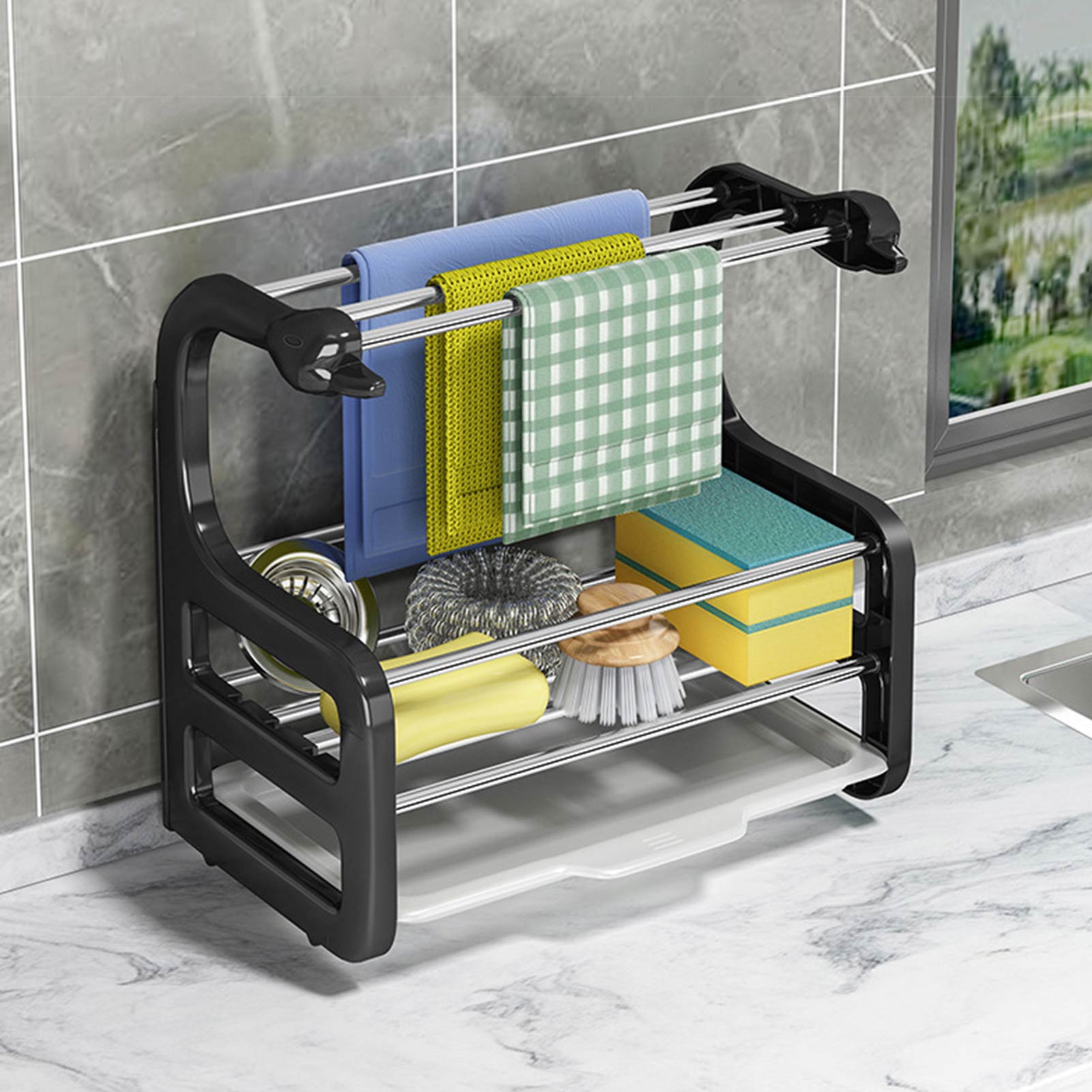 Creative Kitchen Sponge Holder Drain Rack