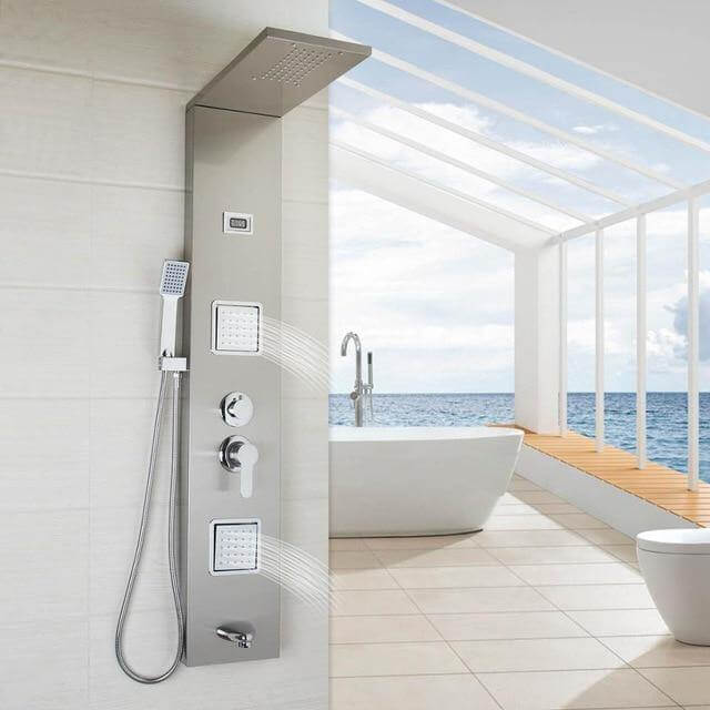 Elegant Digital Massage System Digital Led Panel Shower Sets