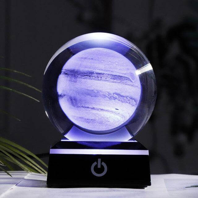 Crystal Globe Solar System Planet Lamp