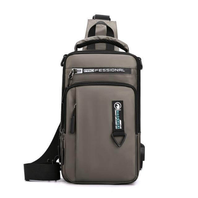 Waterproof USB Cross Body Shoulder Bag