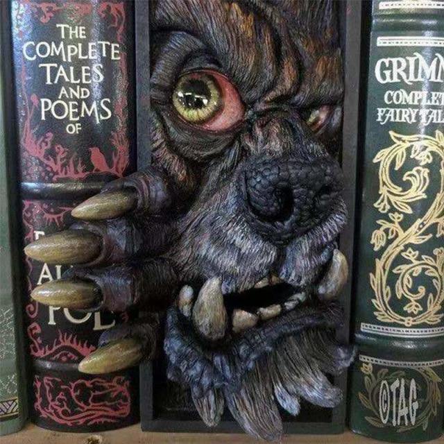 Monster Figurines Bookshelf Book Separator